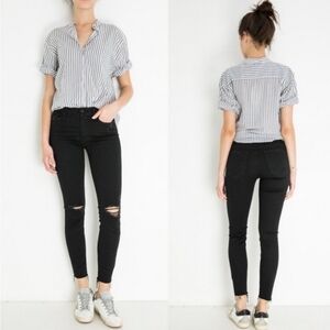 Mother The Looker Ankle Fray in Black Guilty As Sin Size 29